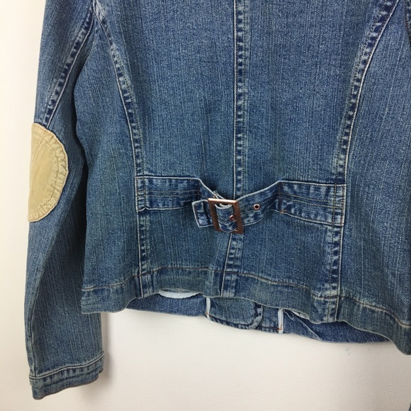 ZD Jeans Ladies Jean Jacket w/ Corduroy Patches - Picture 6 of 7